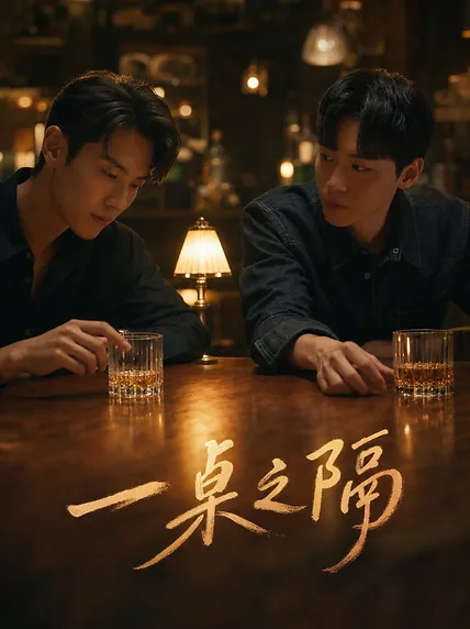 一桌之隔 - 酒吧暖光下的对视